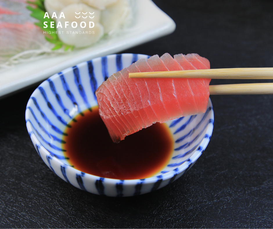 Sashimi de atún con jengibre y serrano - AAA Seafood