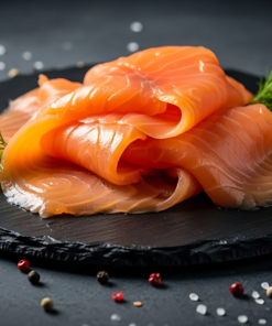 Carpaccio de salmón ahumado noruego 100g.